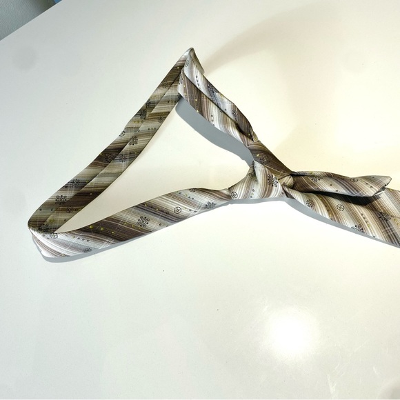 🛍️ 4 for 20$ / Leo Jourdan Brown & Tan Tie - Picture 7 of 7